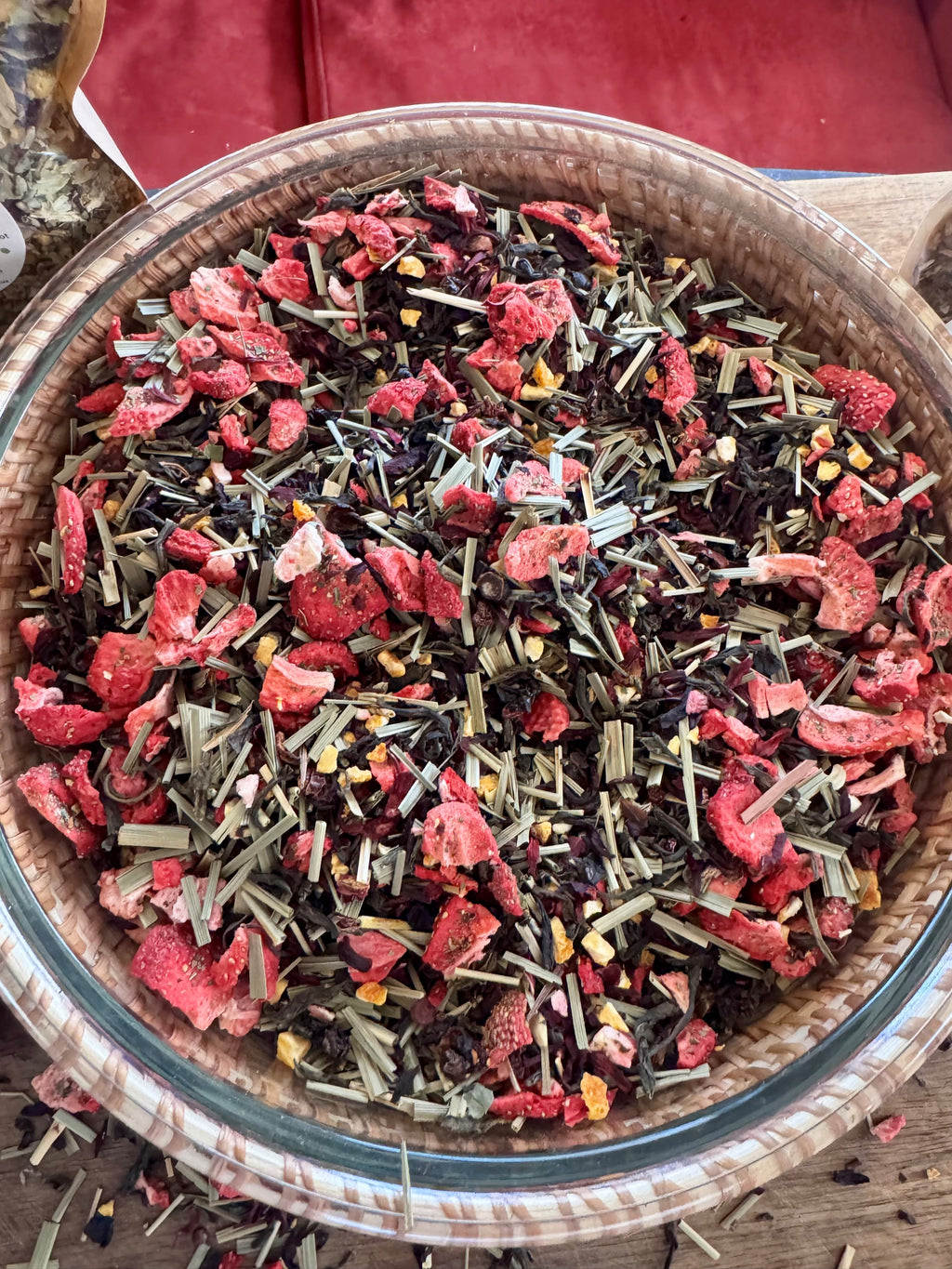 Strawberry Hibiscus Organic Green Herbal Tea